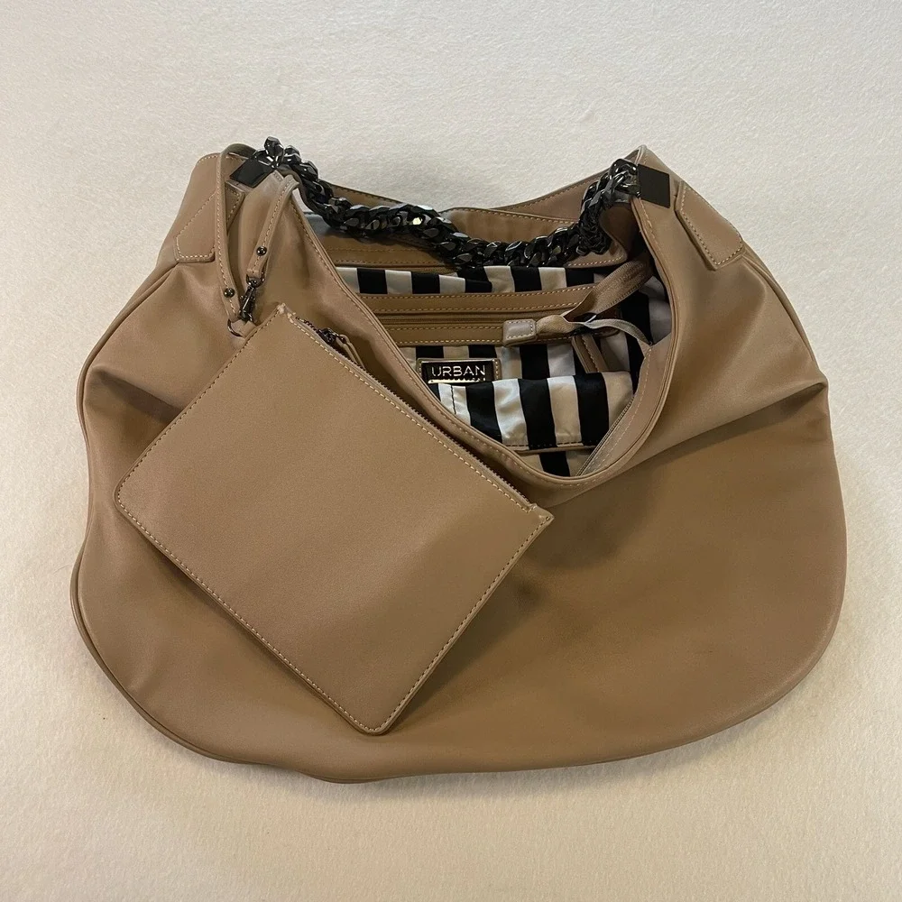 Urban Expressions Light Tan Tote Satchel Hobo Bag With Wallet Chain Strap Macy's